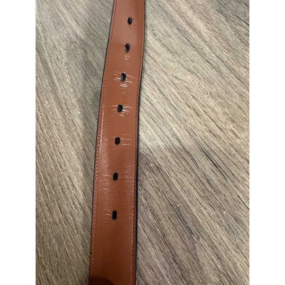 Perry‎ Ellis Mens Black Genuine Leather Dress Belt Size 44 1P35150